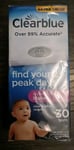 Clearblue 30 Tests Find Your 2 Peak Days Ovulation Test Digital Brand New Sealed