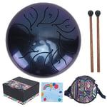 Tongue Drum Metal Pan Tank Handpan 5.5in Percussion Instrument Portable Set NAU