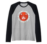 Spicy Food Hot Chili Sauce Red Pepper Jalapeno Foodie Raglan Baseball Tee