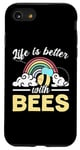 iPhone SE (2020) / 7 / 8 Life Is Better With Bees Rainbow Case