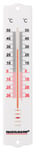 Fackelmann 16366 Thermomètre mural plastique, thermomètre intérieur, thermomètre extérieur, Plastique, Blanc, 21 cm