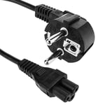 Schuko to C5 Power Cable, 2 Meters to Clover Leaf Cable for Lighting, Studios, Events, Offices, and More