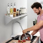 VEVOR Étagère Murale Tablette Flottante Inox 610x305x63 mm Charge 104 kg Cuisine