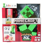 Mattel Minecraft Figurine télécommandée Exploding RC Creeper avec effets sonores et lumineux, 10 particules d'explosion, mouvements authentiques et code DLC, 6 ans et + HRR48