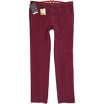 MMX Lynx Men Burgundy Skinny Slim Chino Stretch Trousers W36 L34 (50126)