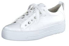 Paul Green Womens Knautschlack Sneakers, White Weiß 093, 4 UK