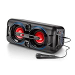 Karcher Party Speaker Haut-Parleur Bluetooth avec LED et Radio FM 2 x 22 W RMS - Bass Boost avec Microphone Noir - PS