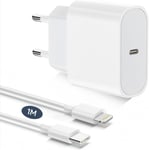 Chargeur Pour Iphone 20W Pd3.0 Usb C Chargeur Rapide Pour Iphone Avec 1M Câble De Type-C Vers Light-Ning Pour Iphone Rapide Charger Usb C Adaptateur Pour Iphone 14 13 12 11 Plus Pro Max Mini Se Xr X