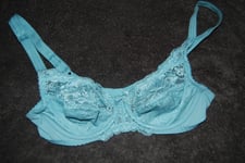 Underwired Lace Full Cup Bra Light Duck Egg Blue Marks & Spencer Size 32B BNWT