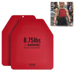 VEVOR Plaques lestées pour gilet lesté, paires de 3,97 kg, plaques de poids pour gilet, en acier de qualité supérieure, coupe ergonomique profilée WOD pour la musculation, la course à pied, le fitness