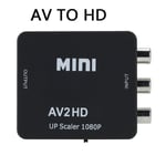 AV to HD Black USB Cable Convertisseur d'adaptateur composite compatible HD 1080P RCA AV vers HDMI, câble audio-vidéo AV2HD, adaptateur AV CVBS avec câble USB ""Nipseyteko