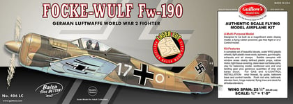 Guillow's Focke-Wulf FW-190 Laser Cut Model Kit (US IMPORT)