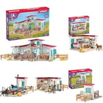 Schleich Lot 42567 Horse Club - Nouveau Centre Équestre de Lakeside et Les Extensions, Écurie pour Enfants de 5 Ans et Plus, Multicolore, Taille Unique