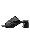 acalmar Femme Sandales en Cuir, Noir, 36 EU