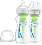 Dr Browns Options+ Anti-Colic Wide Neck Baby Bottles, 270ml Twin Pack