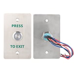 DC12~24V Metal Door Open Release Press To Exit Button Switch LED For Access Cont