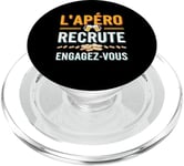 L'Apéro Recrute Engagez-vous Humour Convivialité Amusant PopSockets PopGrip pour MagSafe