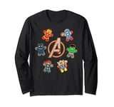 Marvel Avengers Holiday Christmas Gingerbread People & Logo Long Sleeve T-Shirt