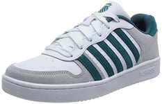 K-Swiss Chaussures de sport pour homme, Court Palisades WHT/SCRLT IBIS/Lake, 41,5 EU