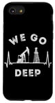 Coque pour iPhone SE (2020) / 7 / 8 We Go Deep Oil Rig Heartbeat EKG Pulse Oilfield Man