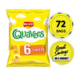 Walkers Quavers Crisps Cheese Snacks Pack Vegetarians72 Bags x 16g