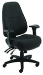 Office Hippo Desk Chair, Ergonomic Heavy Duty Office Chair, Fully Adjustable For Extra Comfort & Support, Tilt Tension Computer Chair For Daily Use, 152kg User Weight - Black