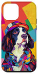 Coque pour iPhone 12 mini Pop-Art Épagneul Springer Anglais Mode Mignon Coloré