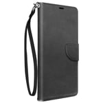 Case for Samsung A24 Wallet Video Stand Bara Soft Leather Series, Black