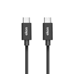 Ekon Câble USB-C 2.0, câble de charge et transfert de données, 60 W, protection anti-plis, 1,5 m, noir