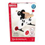 BRIO - 30281 - Porteur Jim Le Teckel - En bois FSC® - Avec 4 roues en caoutchouc antidérapantes - Jouet pour enfant de 1 an à 3 ans