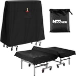 Hicover Housse de table de ping-pong, imperméable et résistante au soleil pour intérieur et extérieur, convient aux tables universelles pliantes et plates de 2,9 x 1,5 m, avec sac de rangement pour