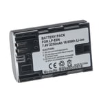 vhbw Batterie remplacement pour Canon LP-E6N pour appareil photo (2250mAh, 7,4V, Li-ion), puce d'information