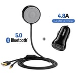 Bluetooth 5.0 -autosarjan vastaanotin aptX LL Wireless 3.5 AUX -sovitin auton kaiuttimelle USB Bluetooth 3,5 mm Jack Audiovastaanotin