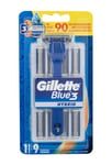 GILLETTE BLUE 3 HYBRID RAZOR + 9 CARTRIDGES