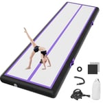 tapis de gymnastique 10cm Haut Tapis Entraînement epais 5M Tapis de Gym Gonflable Piste Gonflable Gymnastique Tumbling Gymnastique avec Pomp a air