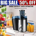 Power Electric Juicer Fruit Veg Blender High Juice Extractor Citrus Machine UK