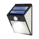 Utomhus LED vägglampa med solceller - 158 LED lampor - Vitt ljus