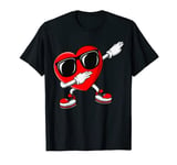 Dabbing Heart Funny Gifts Mens Kids Boys Valentines Day T-Shirt