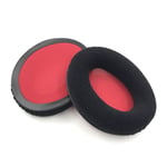 Earpads Coussinets de Rechange Coussinets d'oreille Oreillette de Remplacement Coussins en Mousse pour Casque Sennheiser HD280 PRO HD280PRO Accessoires Cache-oreilles en flanelle, Noir Rouge