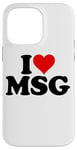 Coque pour iPhone 14 Pro Max I Love Heart MSG Mono Sodium GLUTAMATE SALT SUR Saveur craquelée