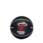 Wilson Ballon de Basket, NBA Dribbler, Miami Heat, Extérieur et Hall de Sport, Taille : Junior, Rouge