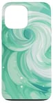 iPhone 13 Pro Max Swirl Green Color Illustration Pattern Abstract Art Case