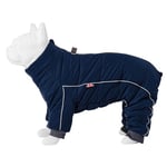 HUGO & HUDSON Veste d'hiver pour Chien d'extérieur Bleu Marine, Manteau réfléchissant Coupe-Vent S35