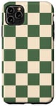 iPhone 11 Pro Max Green and Cream Classic Checkered Big Vintage Checkerboard Case