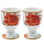 William Morris Anthina Floral Fine China Ceramic Set of 2 Egg Cups Salt Holder