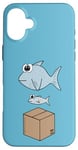 iPhone 16 Plus Big Fish Little Fish Cardboard Box, Dad Dancing Dancer Funny Case