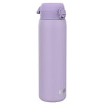 Ion8 Gourde Inox 1 Litre, Anti-Fuite, Facile à Ouvrir, Verrouillage Sécurisé, Lavable au Lave-Vaisselle, Poignée de Transport, Durable et Résistant aux Rayures, Acier Inoxydable, 1200ml, Violet Clair