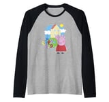 Peppa Pig House on a Hill Raglan Baseball Tee