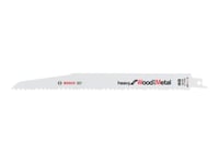 Bosch Heavy For Wood And Metal S 1110 Vf - Sagblad - For Tre, Metall, Tre Med Spiker, Kartong, Epoksy - 5 Deler - Lengde: 225 Mm - Bredde: 22 Mm