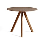 HAY - CPH20 2.0 Table Lacquered Walnut Frame Ø90 X H74  Lacquered Walnut Tabletop Dark Lacquered Edge - Matbord - Ronan & Erwan Bouroullec - Träfärgad - Trä